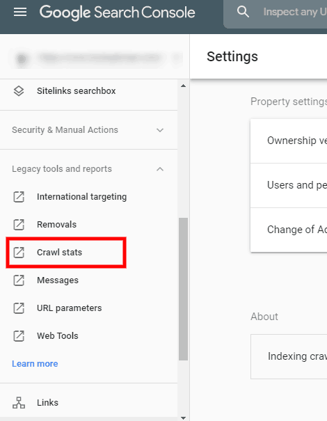 where to check website crawl budget